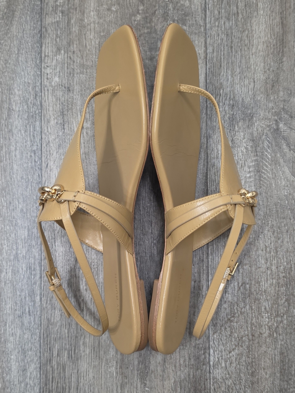 Tory Burch Jessa Embellished Leather Slingback Sandals-Size 9 - Picture 5 of 11